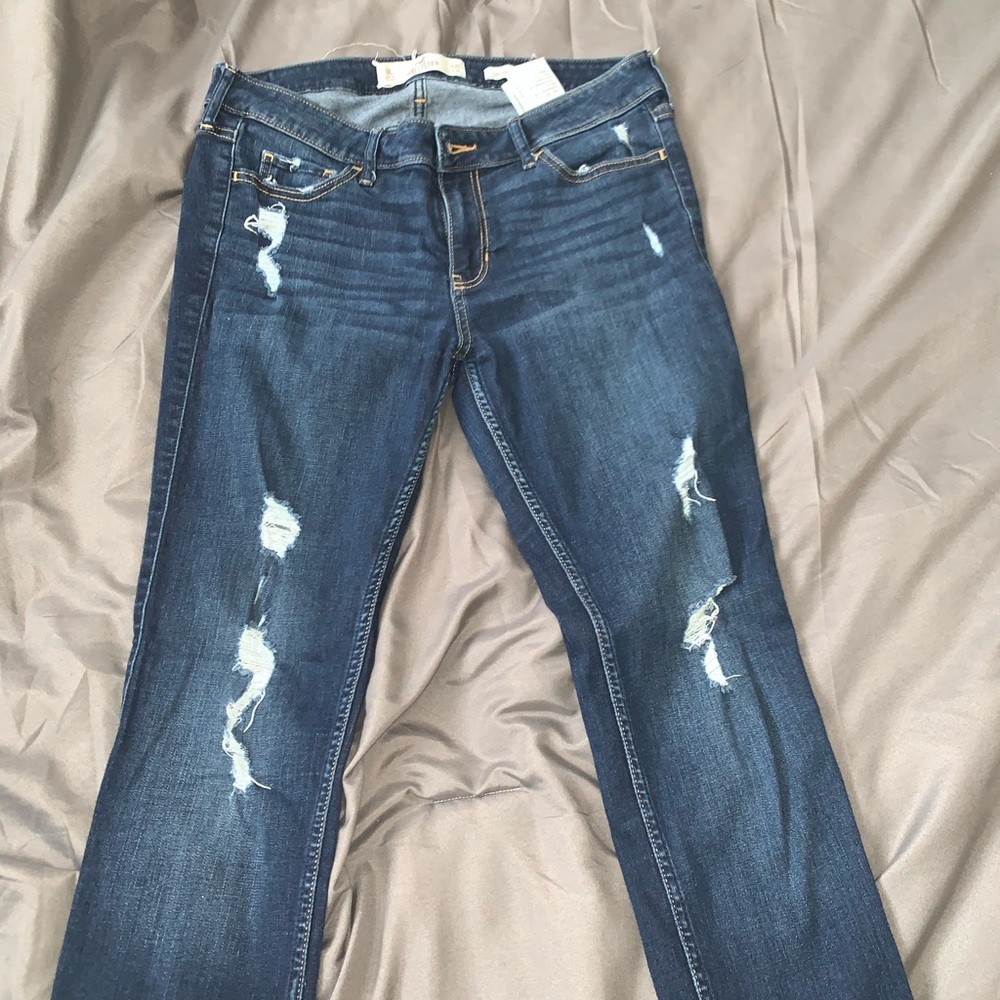 super skinny distressed hollister jeans